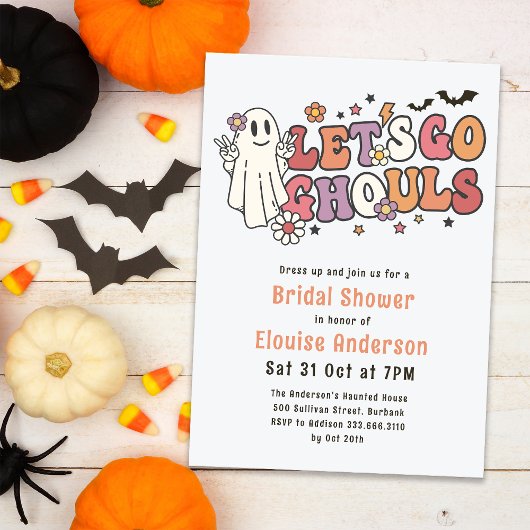 Invitation Go Ghouls Halloween Fête des mariées
