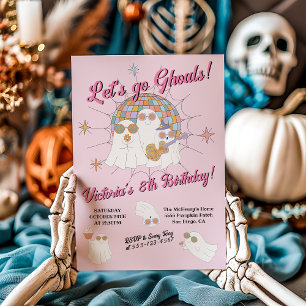 Invitation Go Ghouls Hippie Disco Halloween Anniversaire