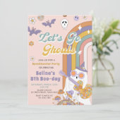 Invitation Go Ghouls Super Halloween Fantôme Anniversaire (Debout devant)