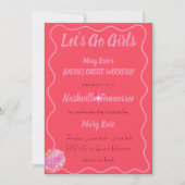 Invitation Go Girls Nashville Thème Bachelorette (Devant)