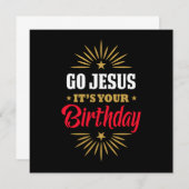 Invitation Go Jesus Its Your Birthday Holy Christmas (Devant / Derrière)