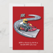 Invitation Go-Kart Anniversaire Bash (Dos)