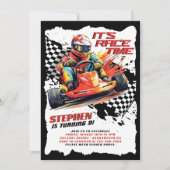 Invitation Go Kart Racing fête d'anniversaire (Devant)