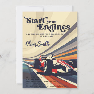 Invitation Go Karting Go Kart Racing Car Bachelor Party