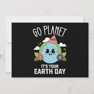 Invitation Go Planet Son Jour des terres Amusant Anniversaire