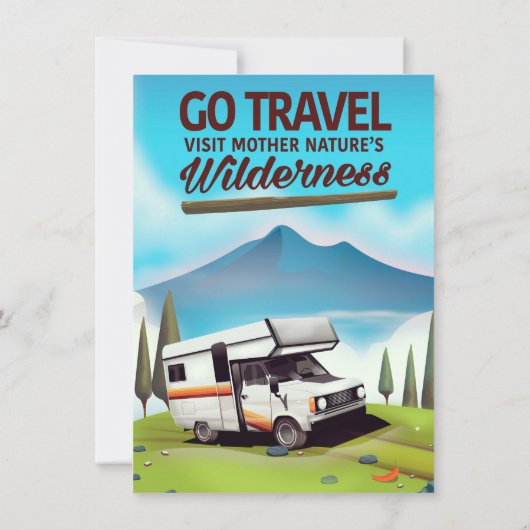 Invitation Go Travel, Visit mère natures Wilderness RV. (Dos)