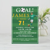 Invitation Goal! Soccer Birthday Invite for Kids – Age 7 (Debout devant)