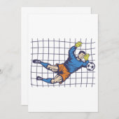Invitation Goalie de football (Devant / Derrière)