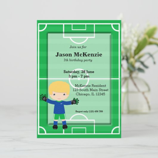 Invitation Goalkeeper (Debout devant)