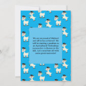 Invitation Goat Graduation Party mignonne (Dos)