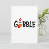 Invitation Gobble Funny Thanksgiving Turquie fête (Debout devant)