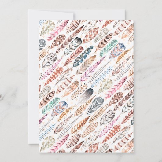 Invitation "Gobble Gobble Gobble" L'Action de grâce de Boho m (Dos)