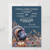 Invitation Gobble Gobble Gobble Son Temps Turquie Thankgiving (Devant)