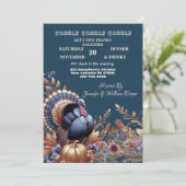 Invitation Gobble Gobble Gobble Son Temps Turquie Thankgiving (Debout devant)