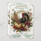Invitation Gobble Gobble Gobble Turquie Fête d'Action de grâc (Devant / Derrière)