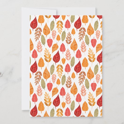 Invitation Gobble Gobble Thanksgiving Thème d'automne (Dos)