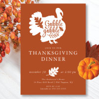 Gobble Gobble Turquie Dîner D'Action De Grâce