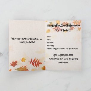 Invitation Gobble jusqu'à ce que nous titubions