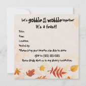 Invitation Gobble jusqu'à ce que nous titubions (Dos)