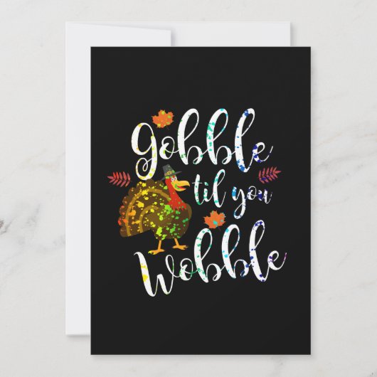 Invitation Gobble jusqu'à ce que vous titubiez, arc-en-ciel d (Devant)