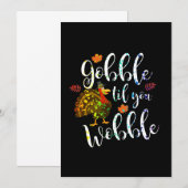 Invitation Gobble jusqu'à ce que vous titubiez, arc-en-ciel d (Devant / Derrière)