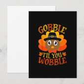 Invitation Gobble Jusqu'à ce que Vous Titubiez Bébé Dinde Pet (Devant / Derrière)