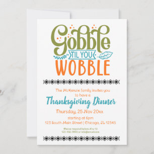 Invitation Gobble jusqu'à ce que vous tourbillonniez