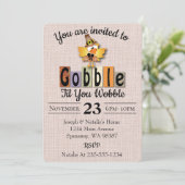 Invitation Gobble Jusqu'À Ce Que Vous Tournez À Thanksgiving (Debout devant)