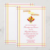 Invitation Gobble jusqu'à ce que vous tournez la Turquie Amic (Devant / Derrière)