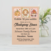 Invitation Gobble 'Jusqu'À Ce Que Vous Tournez Thanksgiving D (Debout devant)