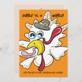 Invitation Gobble 'jusqu'à ce que vous tournez Thanksgiving T (Devant / Derrière)