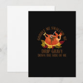 Invitation Gobble Me Swallow Me Drip Gravy Drôle de dîner de  (Devant / Derrière)