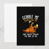 Invitation Gobble Me Swallow Me Shirt - Drôle Thanksgiving (Devant / Derrière)