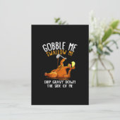 Invitation Gobble Me Swallow Me Shirt - Drôle Thanksgiving (Debout devant)