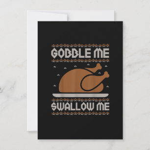 Invitation Gobble Me Swallow Me Thanksgiving Turquie Day 2022