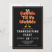 Invitation Gobble 'Til Ya Wobble | Repas de Thanksgiving (Devant)