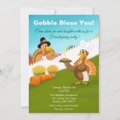 Invitation Gobble vous bénisse Funny Turkey's Friendsgiving (Devant)