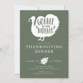 Invitation Gobble Wobble Turquie Thankgiving (Devant)