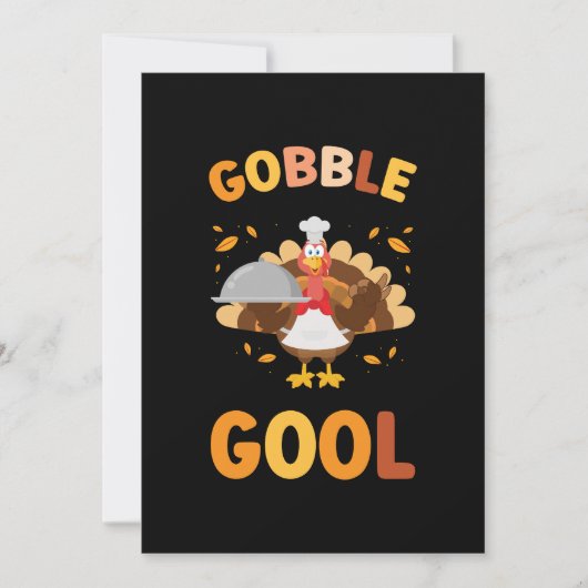 Invitation Gobblegol Turquie Thanksgiving (Devant)