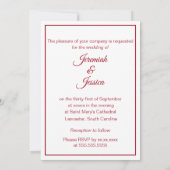 Invitation Gobelets à vin rouge (Dos)