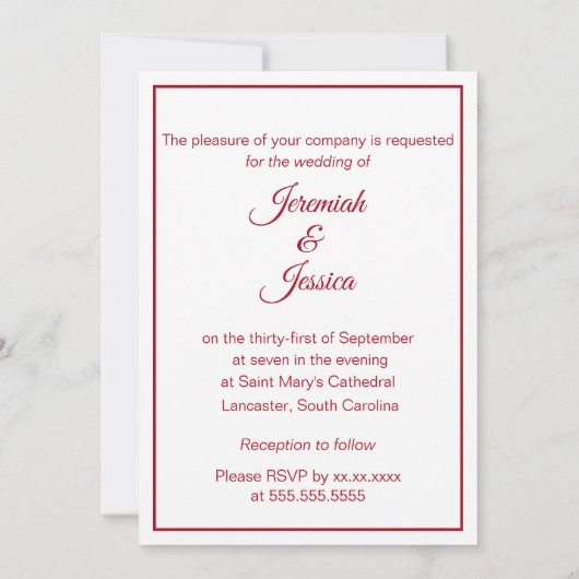 Invitation Gobelets à vin rouge (Dos)