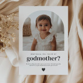 Invitation Godmother Arched Photo Proposal