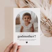 Invitation Godmother Arched Photo Proposal