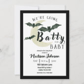 Invitation Going Batty For Baby October Baby Shower QR Code (Devant)