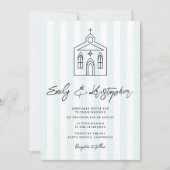 Invitation Going to the Chapel Stripe Wedding Photo (Devant)