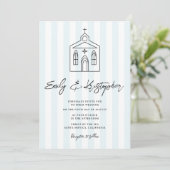 Invitation Going to the Chapel Stripe Wedding Photo (Debout devant)