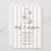 Invitation Going to the Chapel Stripe Wedding Photo (Devant)