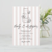 Invitation Going to the Chapel Stripe Wedding Photo (Debout devant)