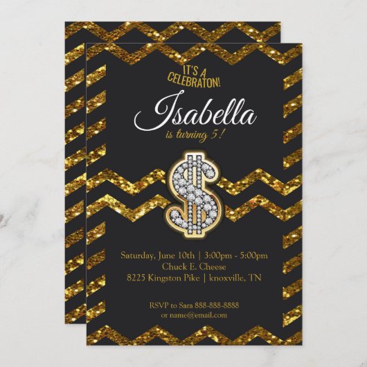 Invitation Gold (Devant / Derrière)