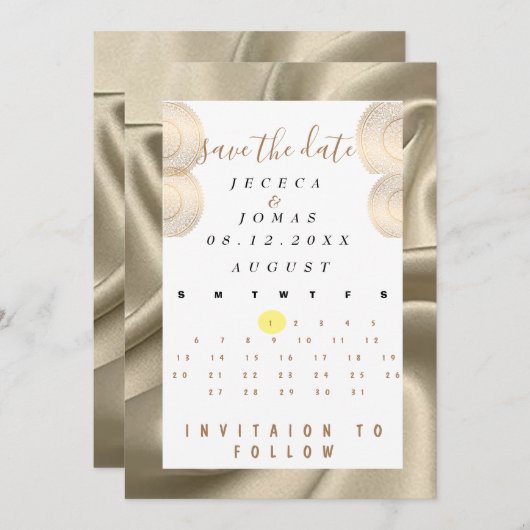 invitation gold (Devant / Derrière)